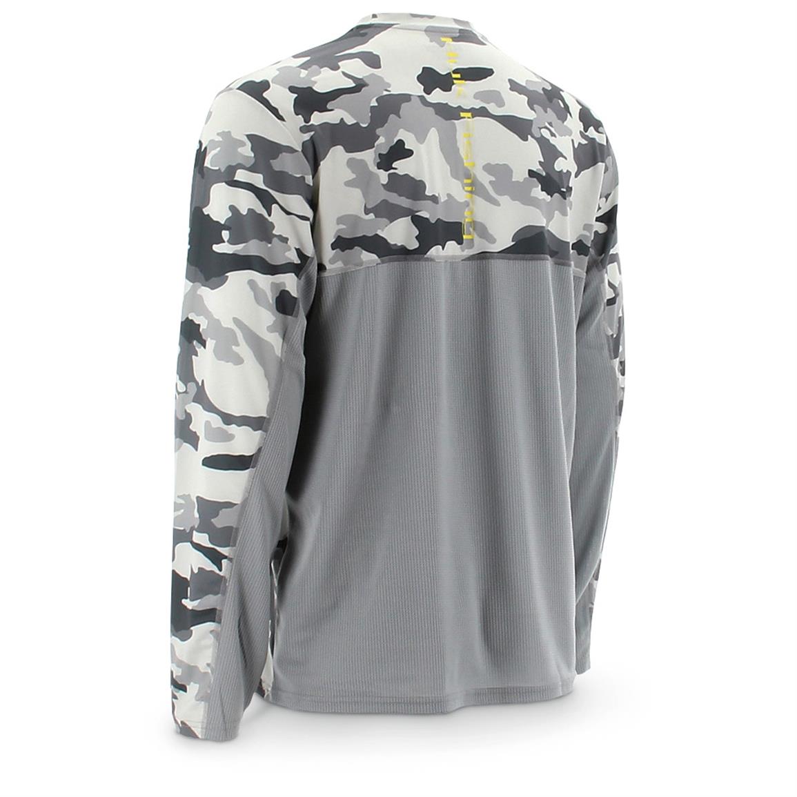 camo long sleeve polo shirt