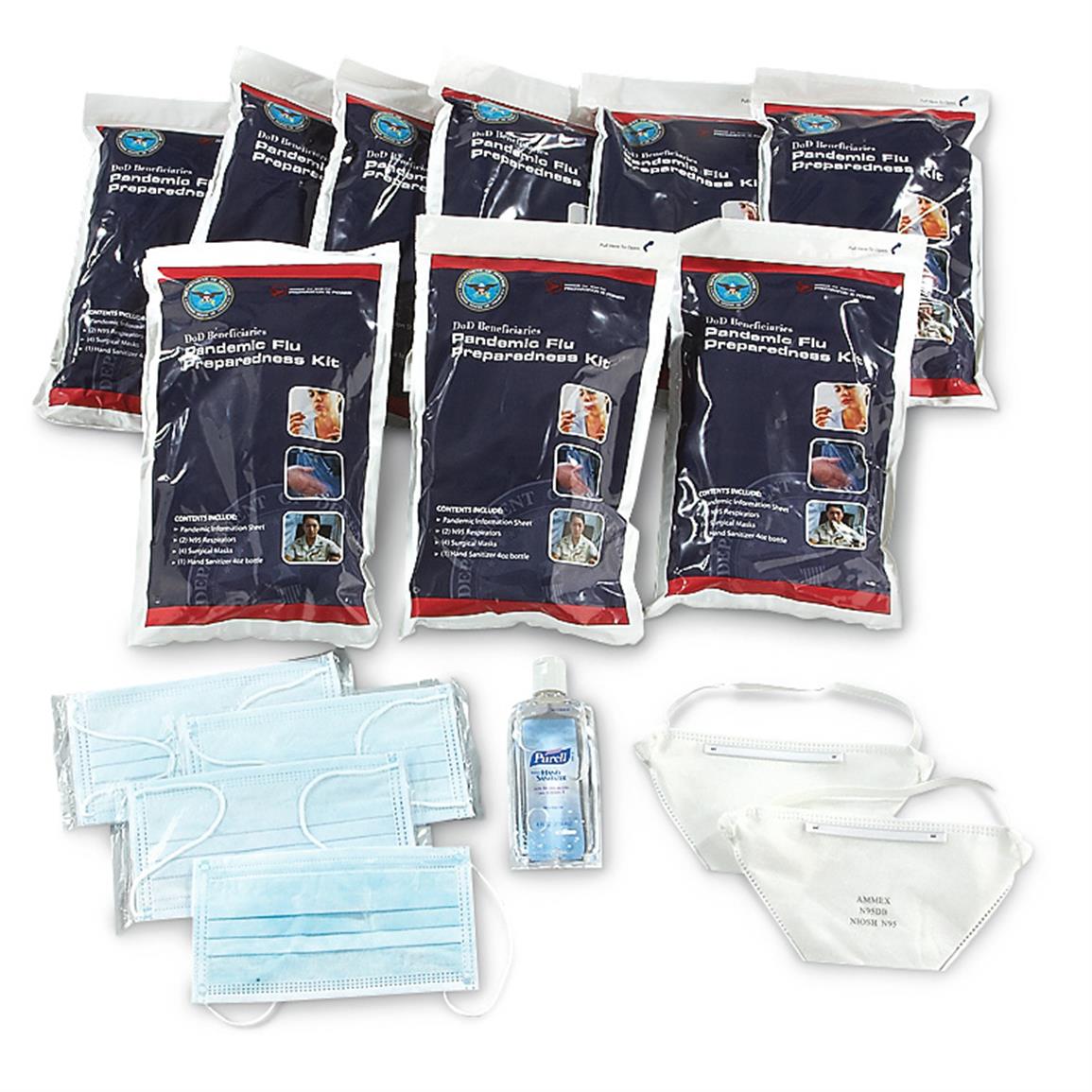 10-Pk. of Department of Defense Flu Pandemic Preparedness Kits