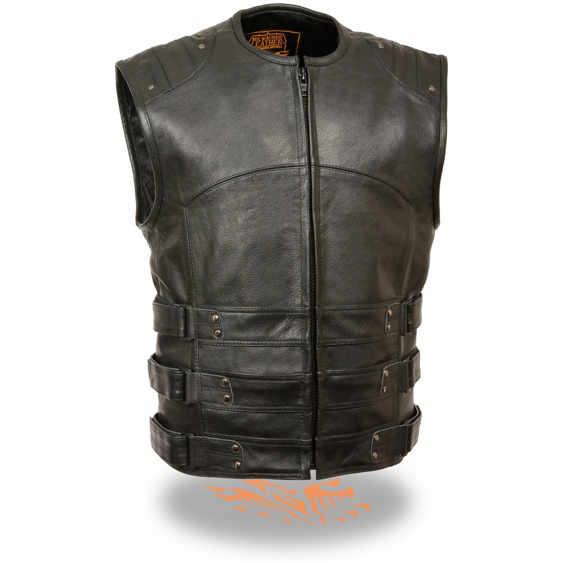 Milwaukee Leather Updated SWAT-style Biker Vest - 627588, Vests at ...