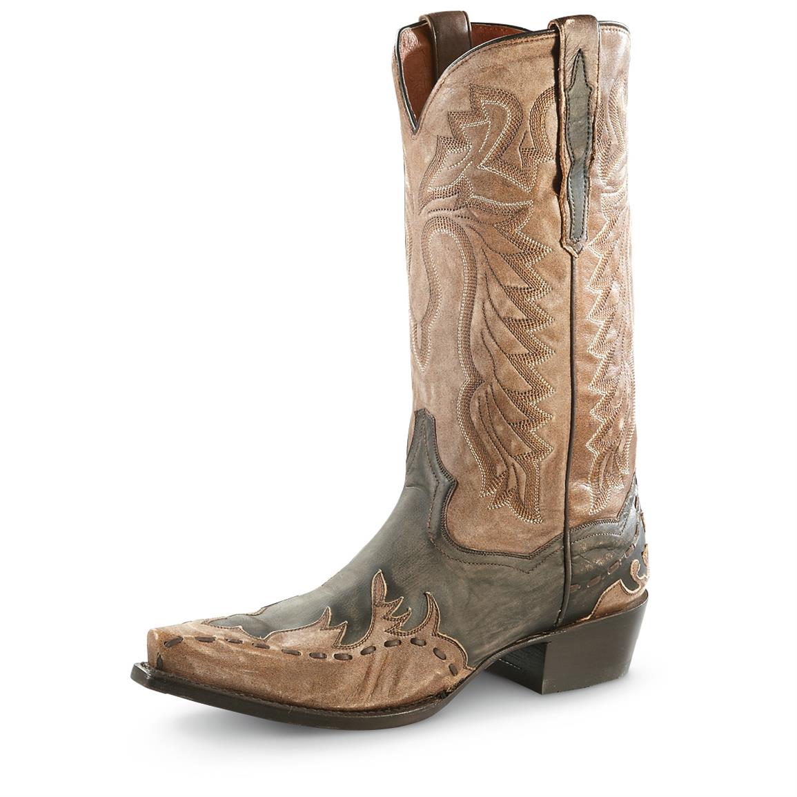 Dan Post Men's Lucky Break Cowboy Boots, Tan - 627745, Western & Cowboy