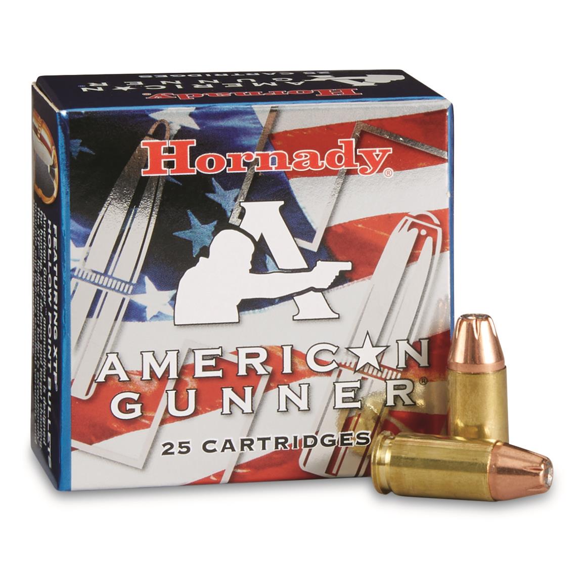 Hornady American Gunner, 9mm +P, XTP-HP, 124 Grain, 25 Rounds - 627748 ...