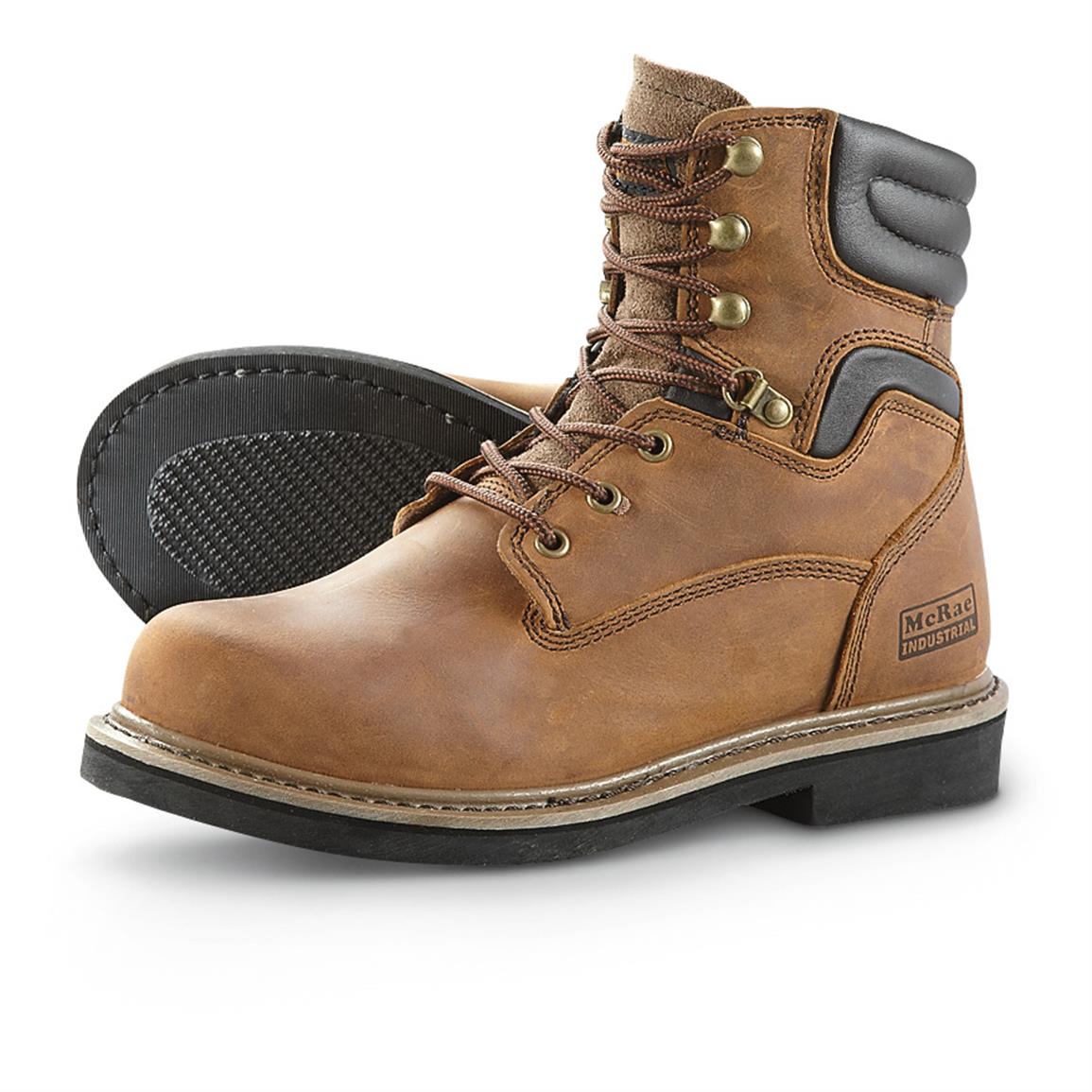 steel toe lace up rubber boots