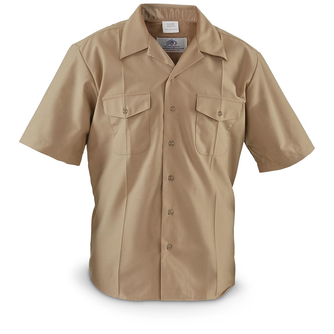 2 New Men's U.S. Navy Surplus Service Shirts in Larger Sizes - 633768 ...