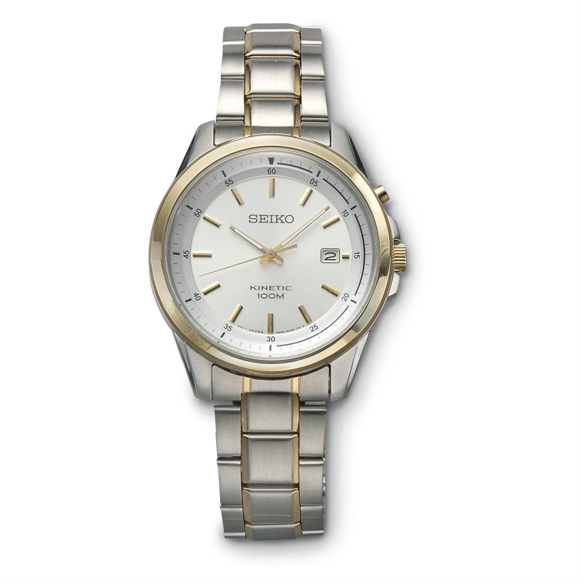 seiko kinetic two tone