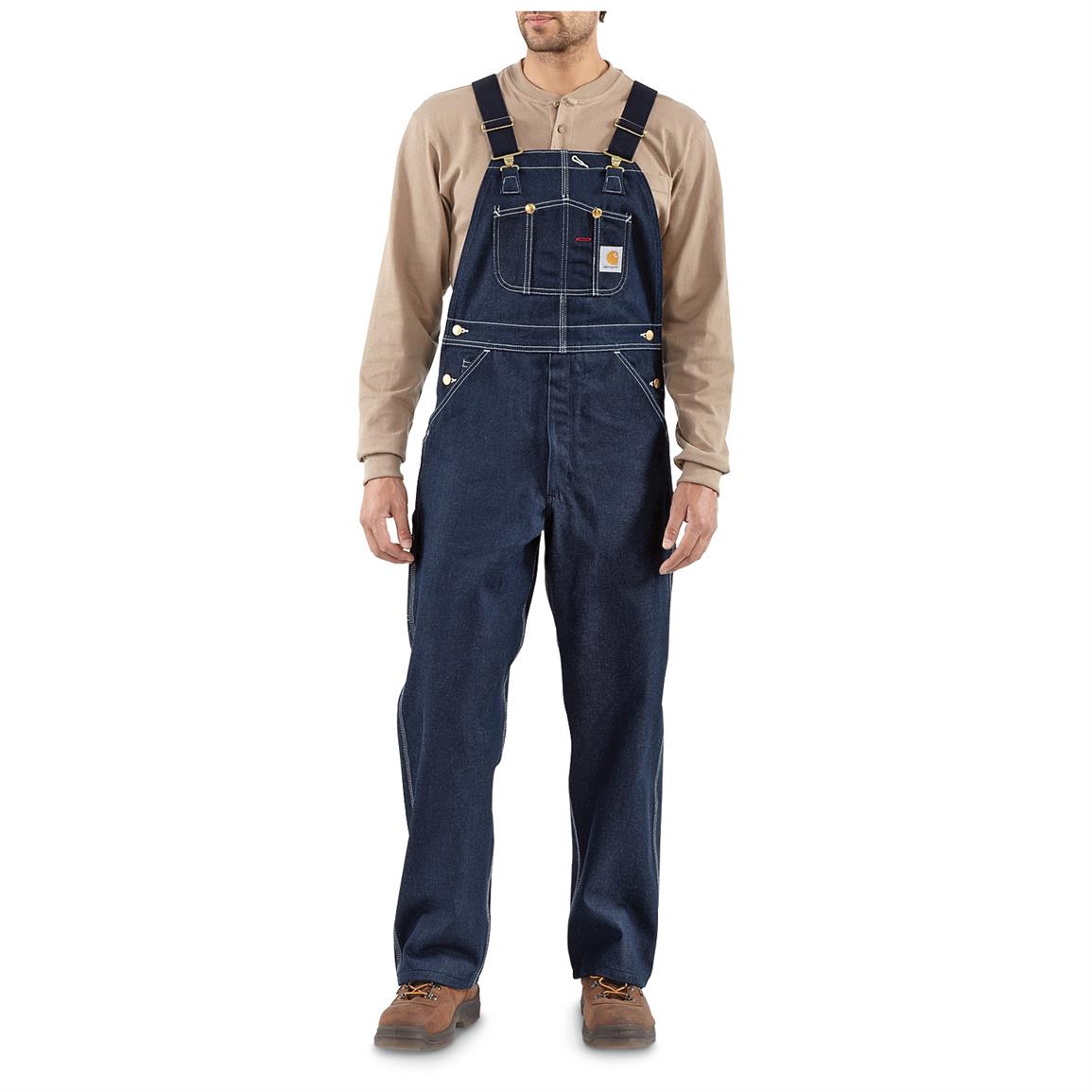 Carhartt Men's Denim Bib Overalls - 635650, Overalls & Coveralls at ...