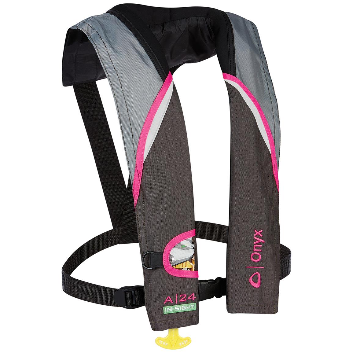 Onyx A-24 In-Sight Automatic Inflatable Life Jacket (PFD), Pink ...