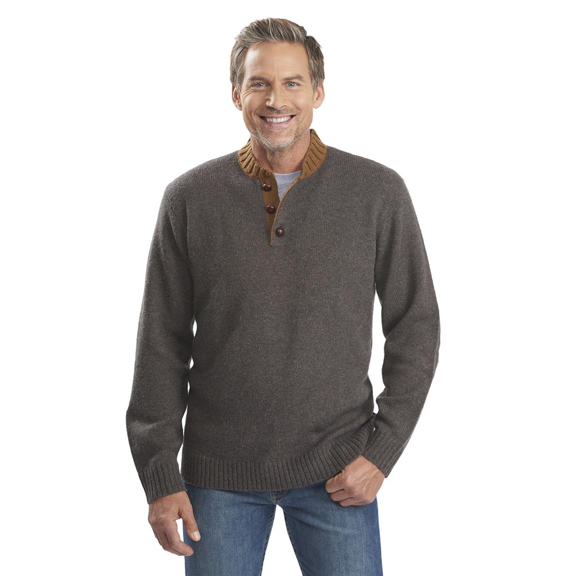 Woolrich Kennebeck Shetland Henley II, Dark Walnut Heather