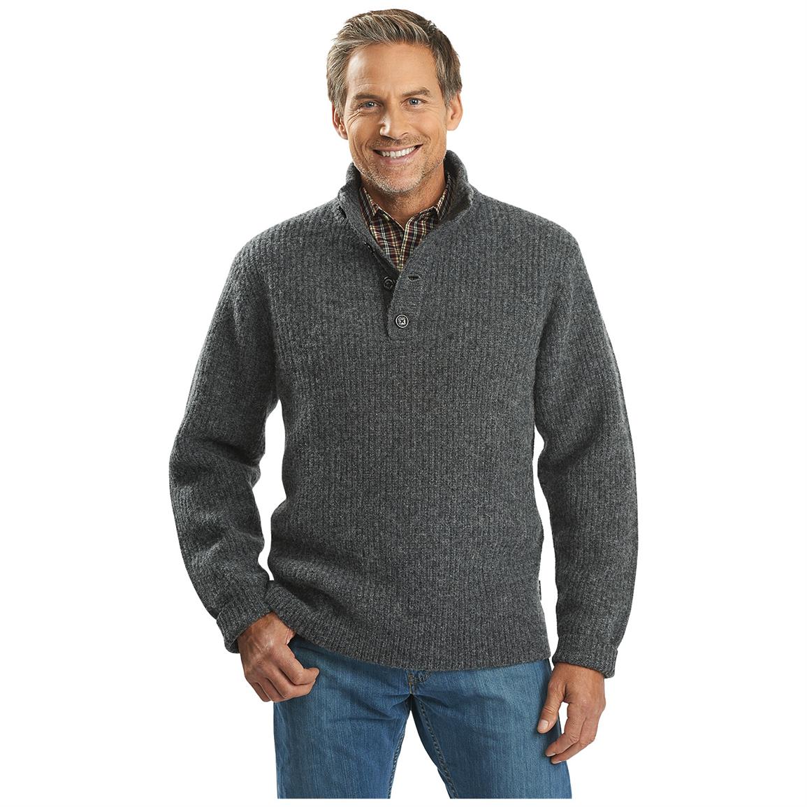 Woolrich Men's Mock-Neck Wool Sweater - 635753, Sweaters at Sportsman's ...