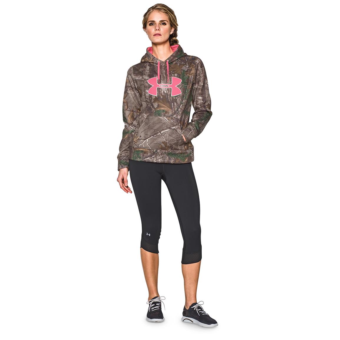 Under Armour Women&#39;s Camo Big Logo Hoodie - 635828, Shirts & Tops at Sportsman&#39;s Guide