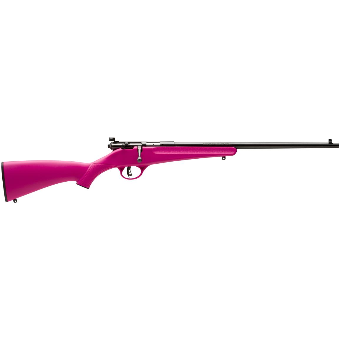 Youth Savage Rascal, Bolt Action, .22LR, Rimfire, 16.125" Barrel, Pink Synthetic Stock, 1 Round