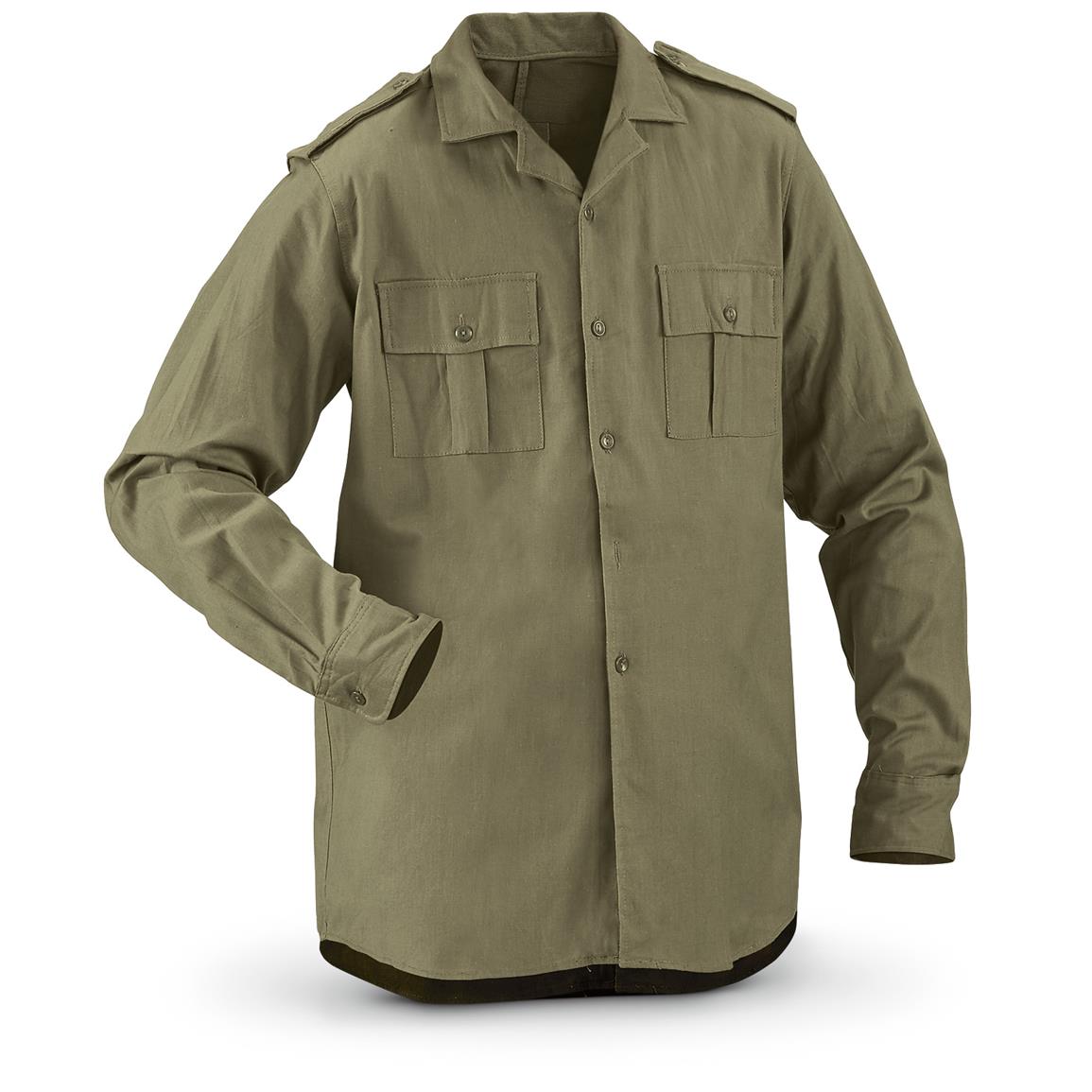 4 New Romanian Military Surplus Olive Drab Field Shirts - 636950 ...