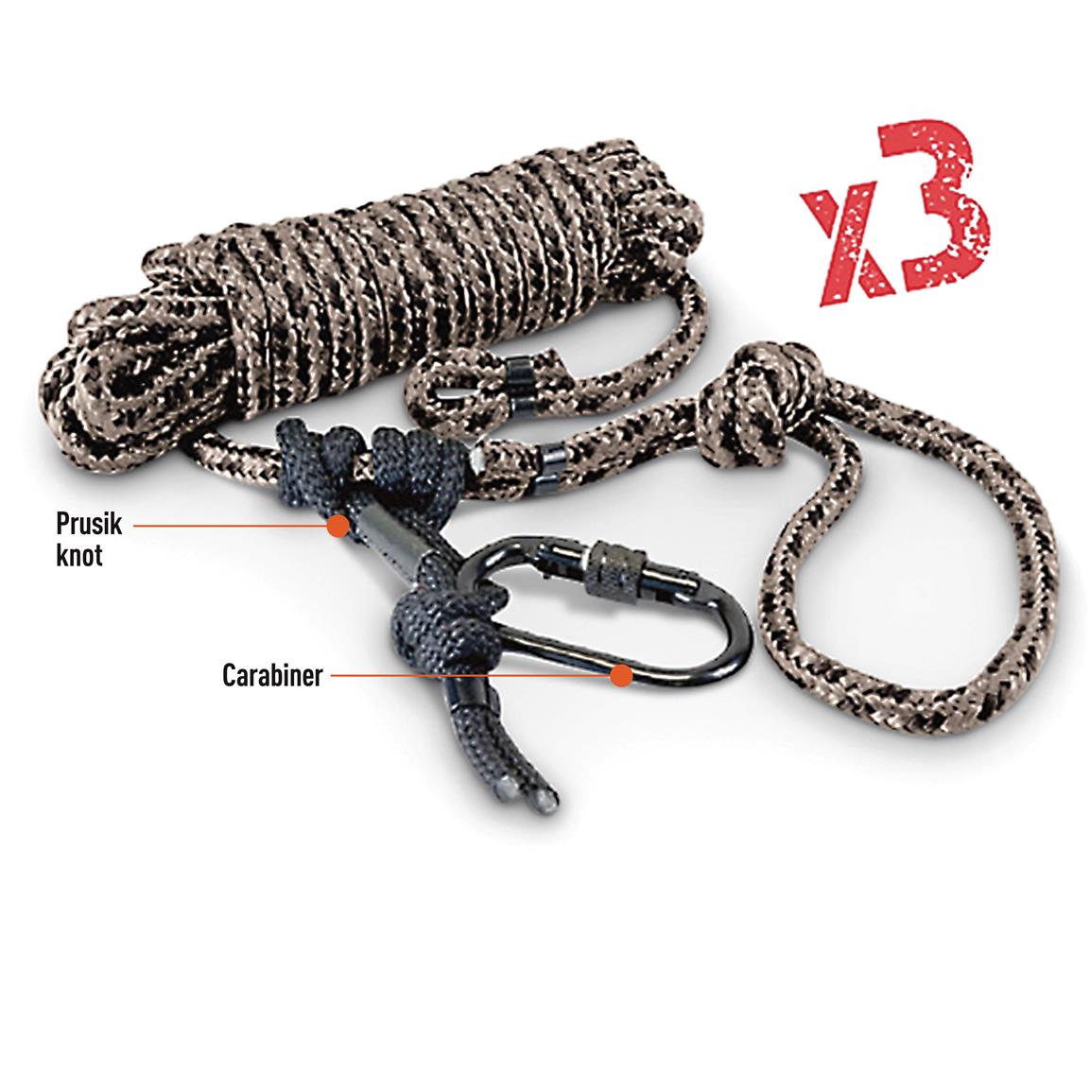 3 Pack X-Stand Safe Climb Rope Safety System 
