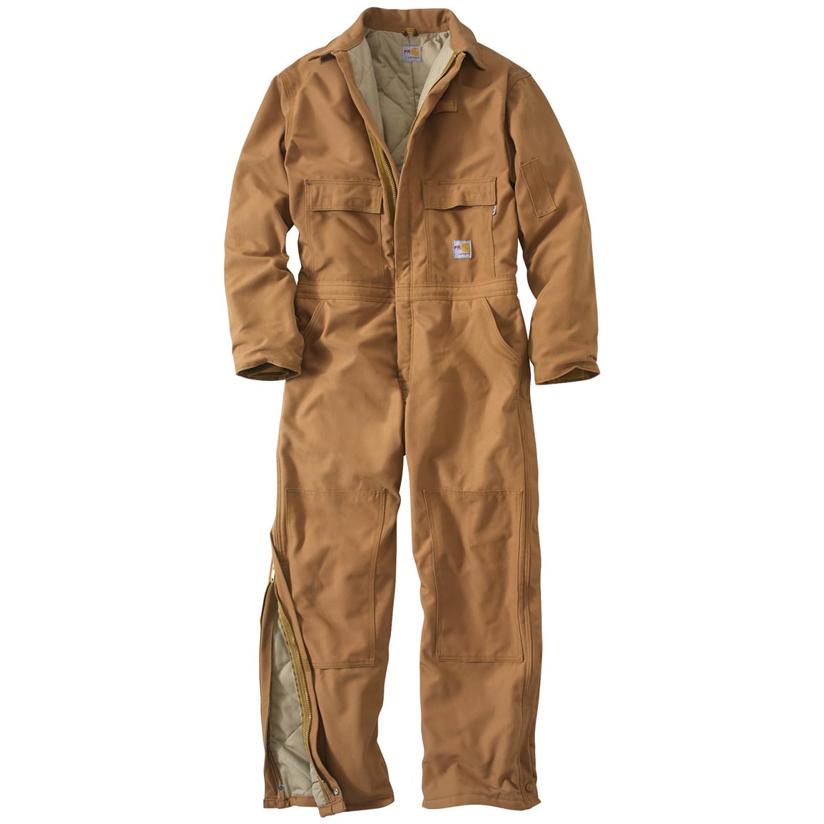 Carhartt Flame-resistant Heavyweight Quilt-lined Duck Coveralls ...