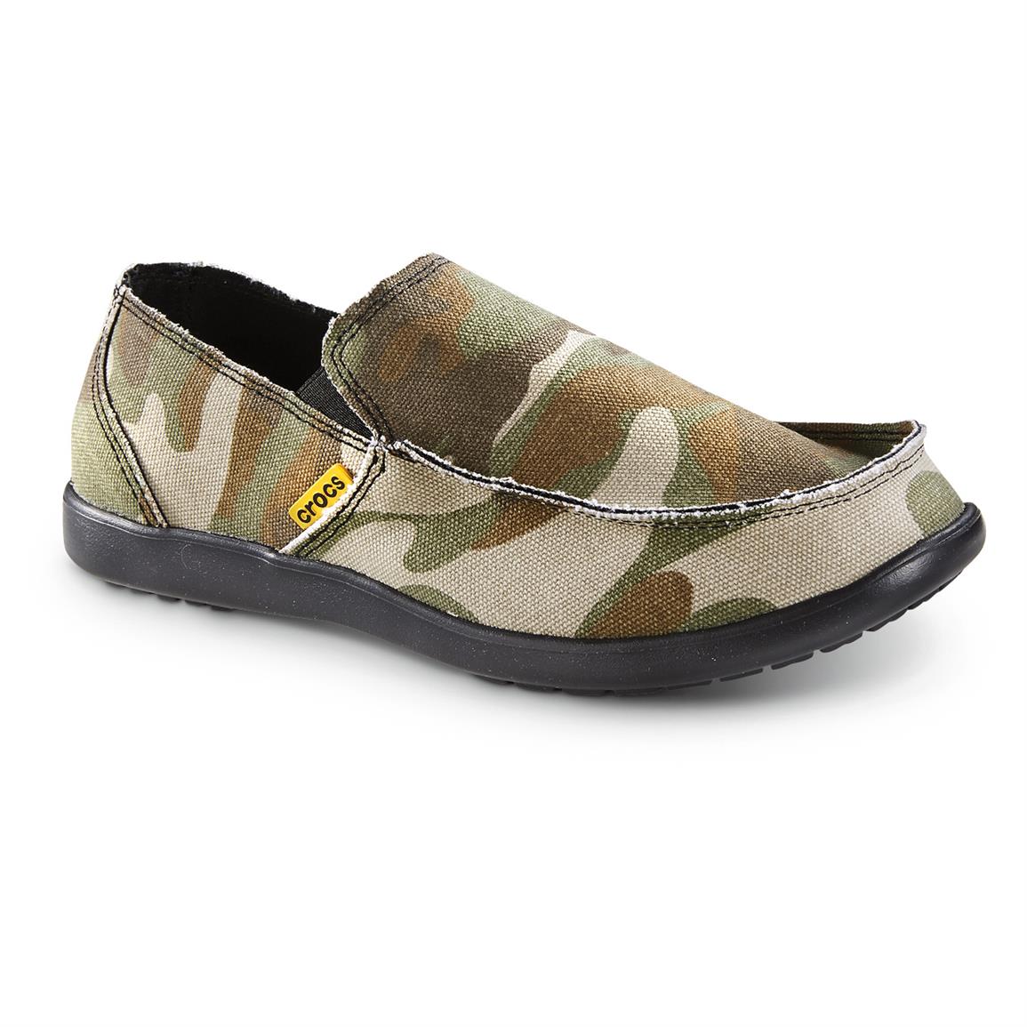  Crocs  Santa Cruz Slip on Shoes Camo Green 637625 