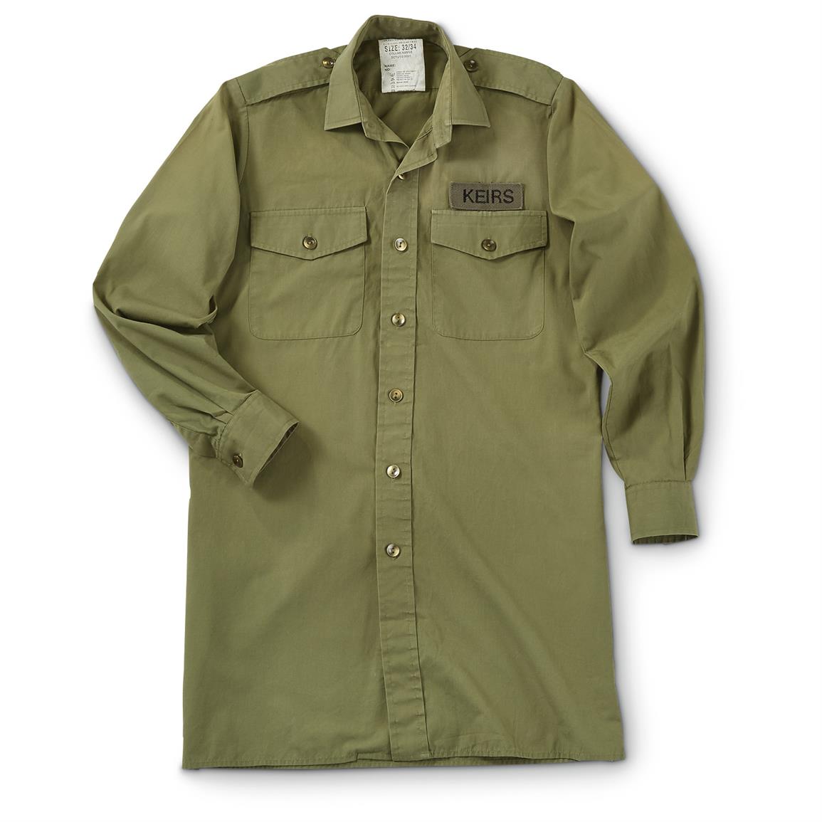 British Military Surplus Long-Sleeve Field Shirts, 3 Pack, Used