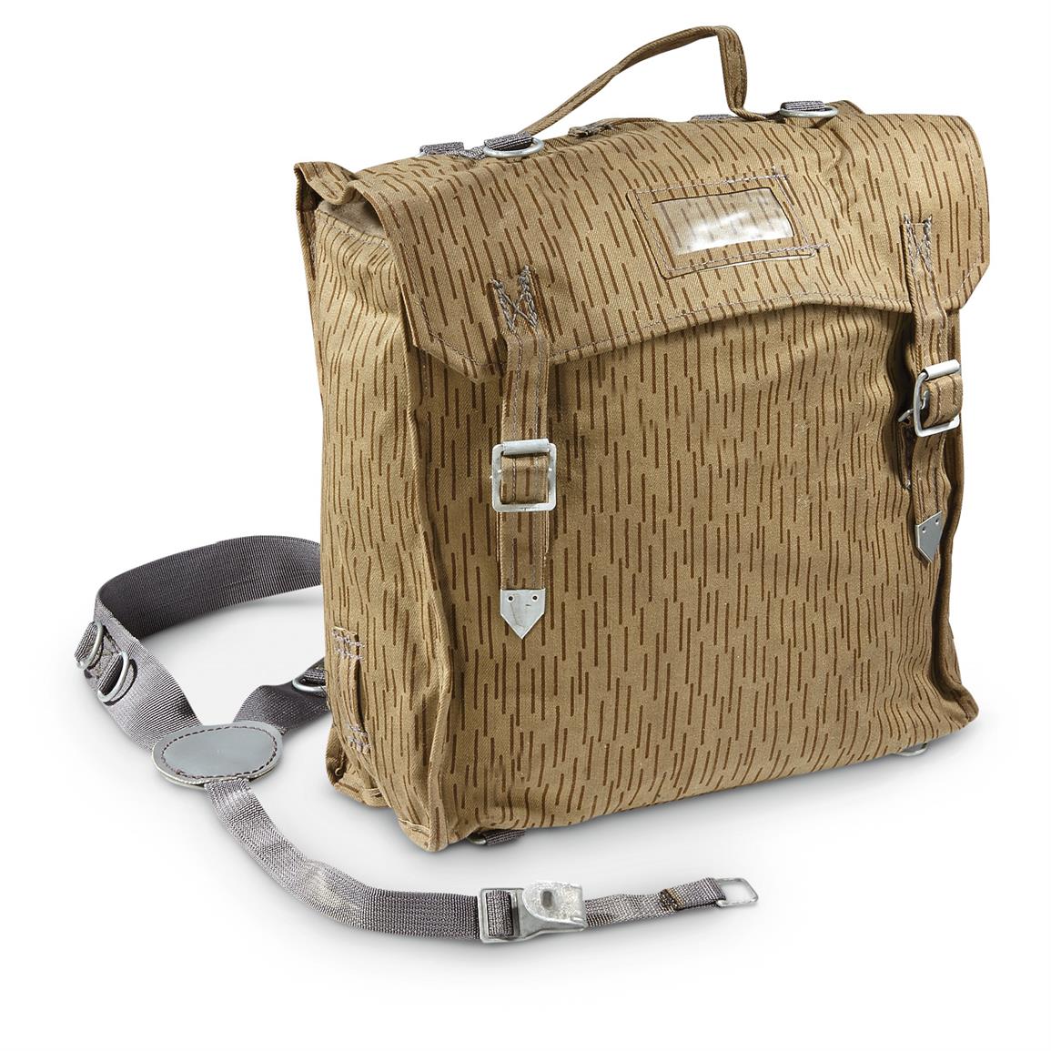 3 Used East German Military Surplus Combat Packs, Rain Camo 637640