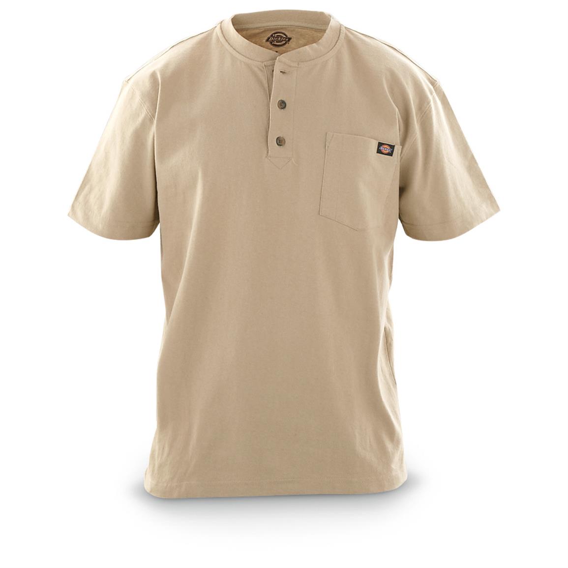 2-Pk. of Dickies Irregular Pocket Henley Shirts - 637840, T-Shirts at ...