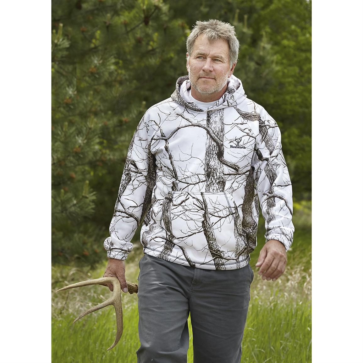 snow camo pullover