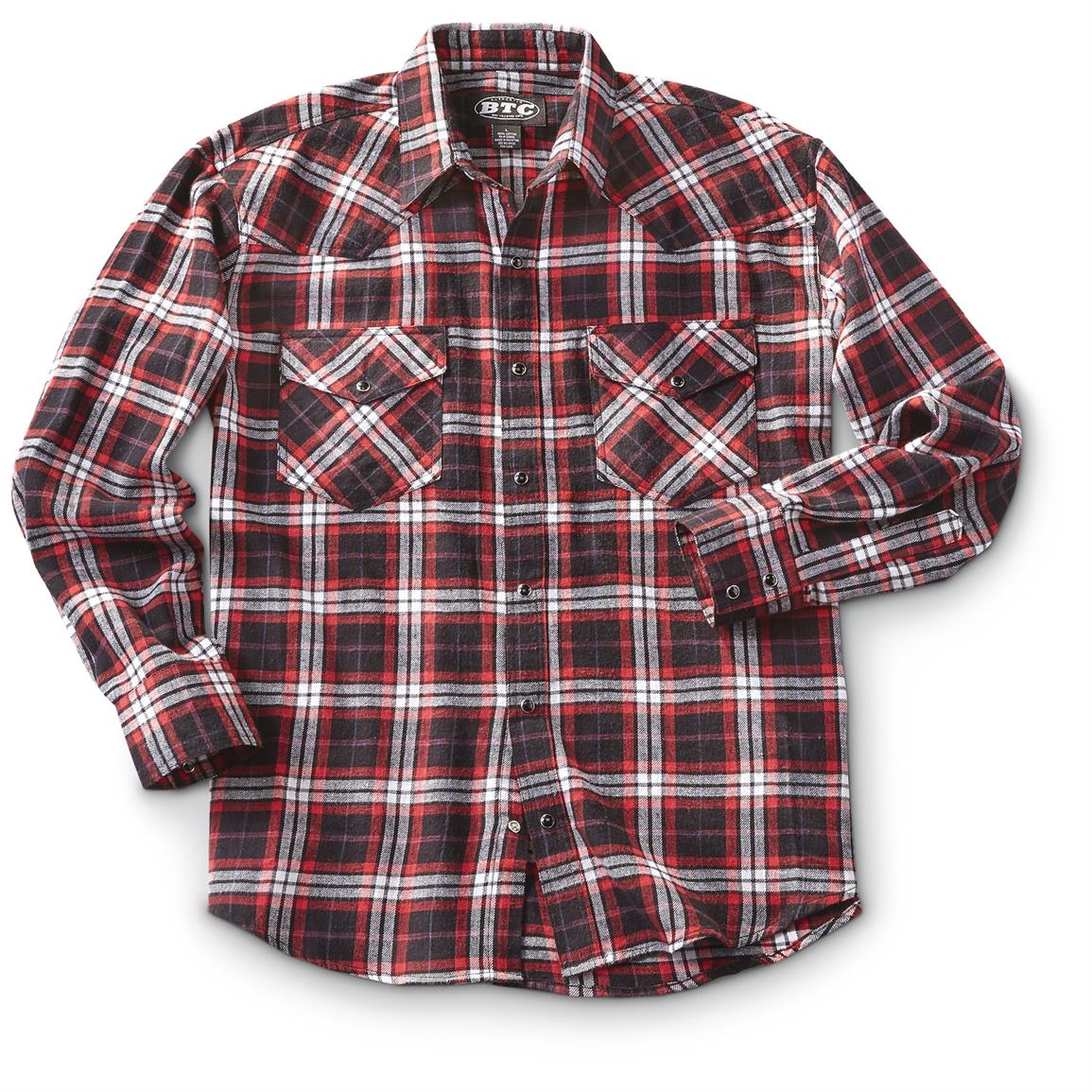 Men's Western Flannel Shirt - 639197, Shirts at Sportsman's Guide