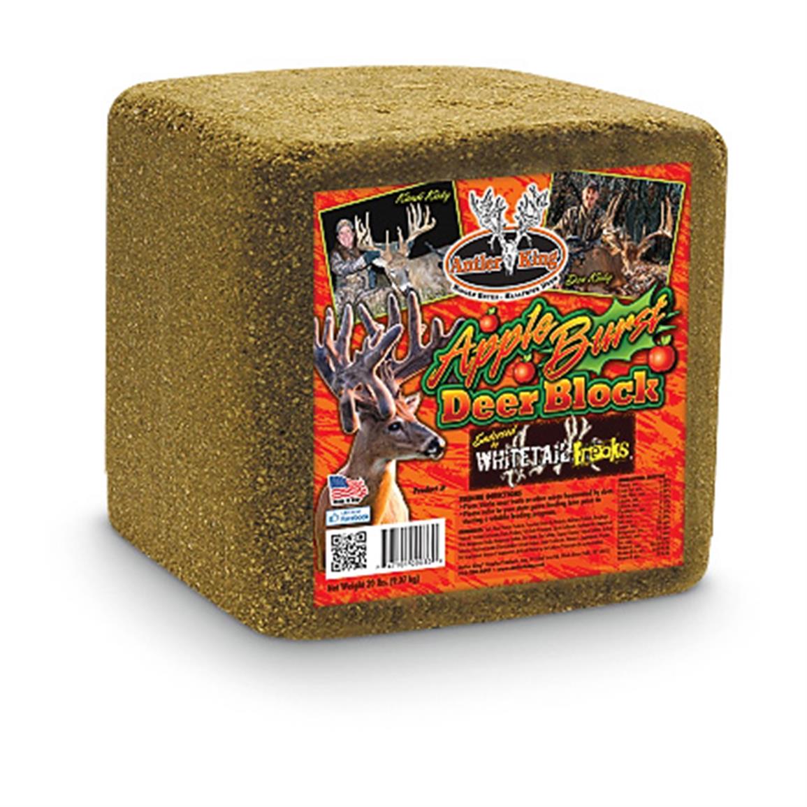 Antler King Apple Burst Deer Block 20 Lb 640102 Mineral Attractants And Feed At Sportsmans Guide 1389