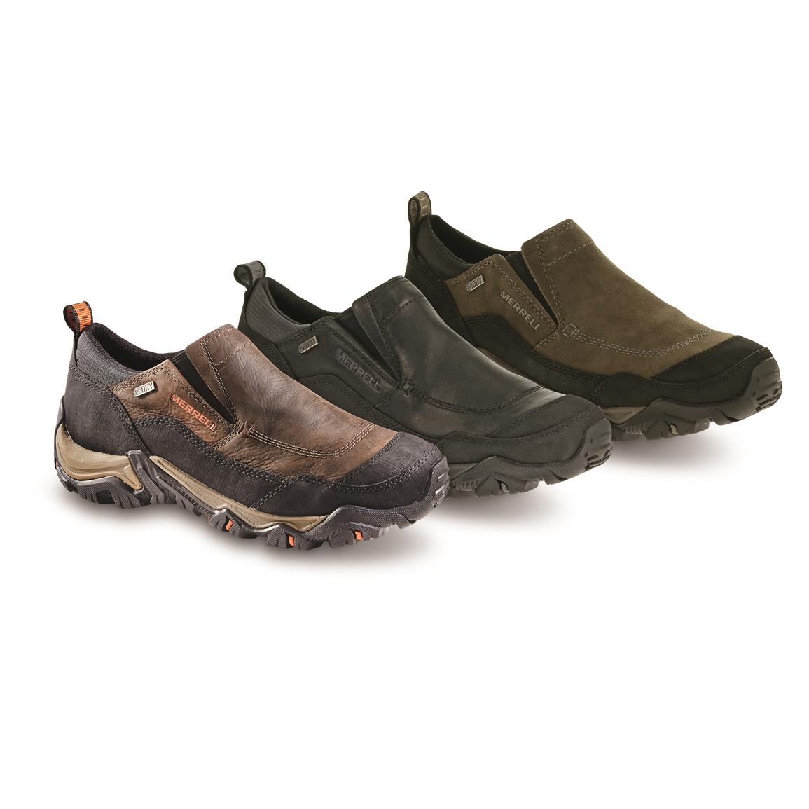 Merrell Men's Polarand Rove Waterproof Moc Toe Slip-On Shoes - 640111 ...