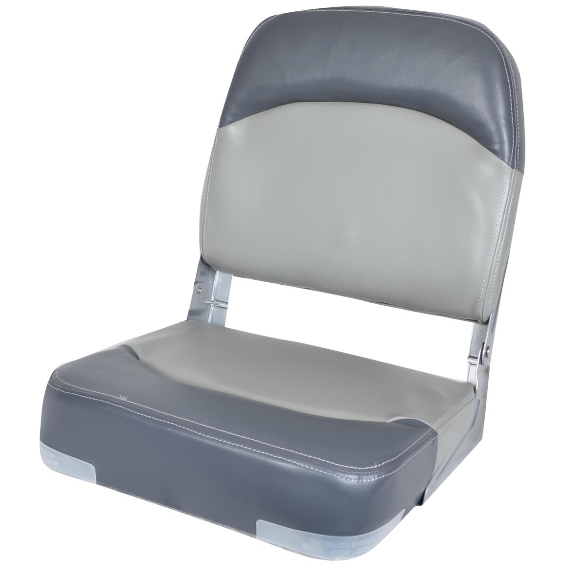 Deluxe Low Back Fold Down Boat Seat 2 Tone 640167 Fold Down Seats   640167i Ts 