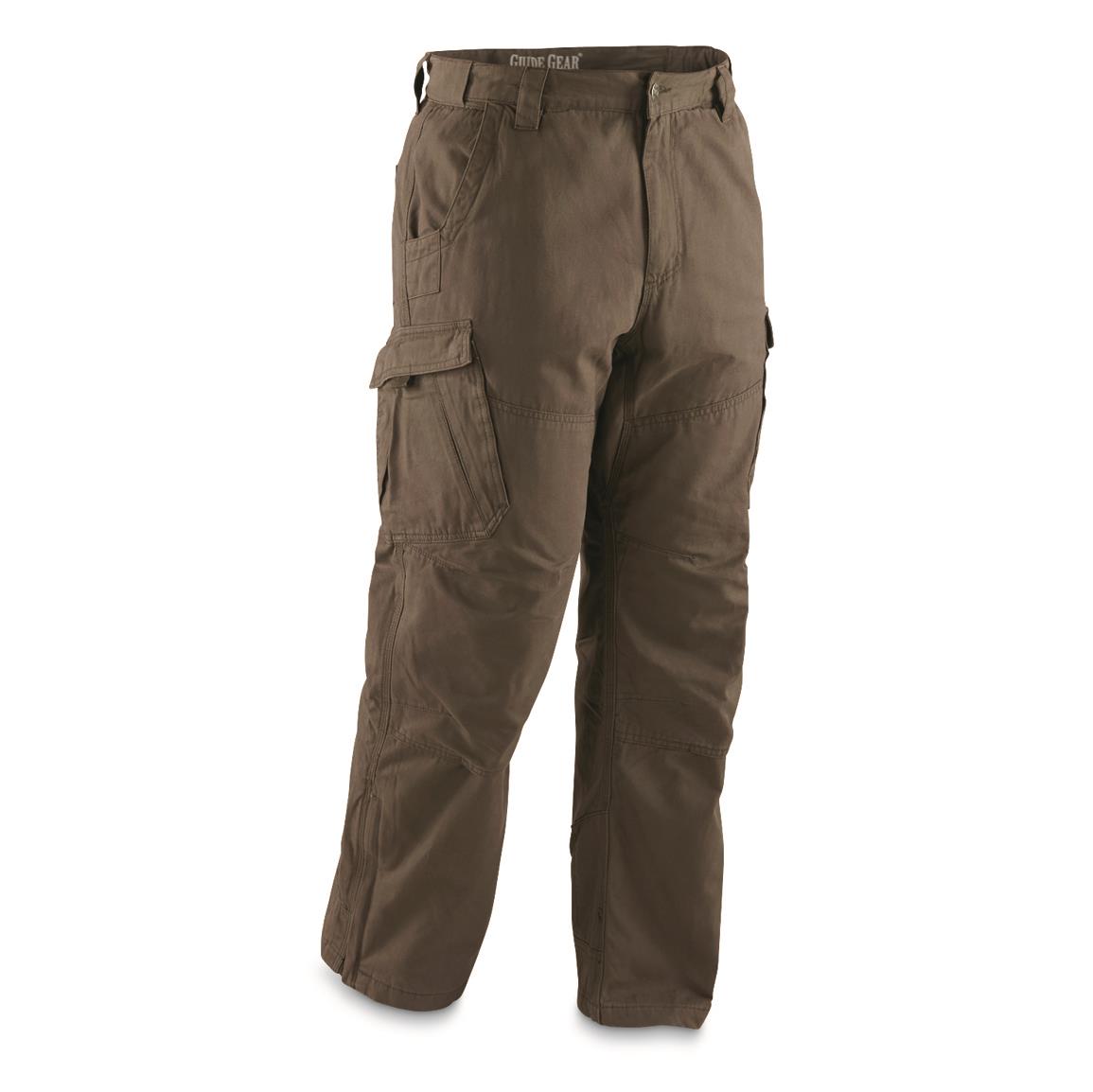 Guide Gear Men's Quilt-lined Canvas Work Pants - 640542, Insulated ...
