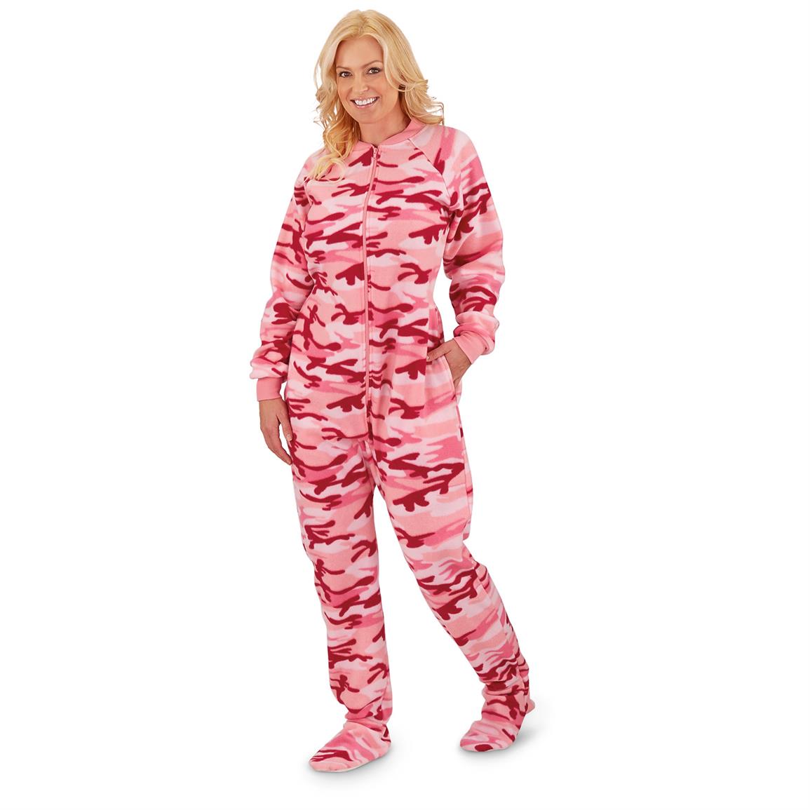 womens footed pajamas