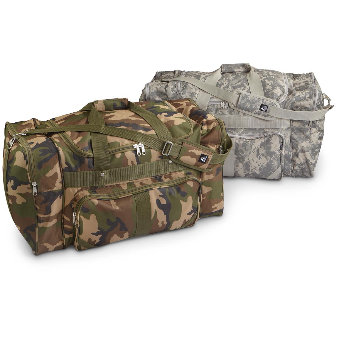 Military-style 4-compartment Camo Duffel Bag - 640719, Military & Camo Duffle Bags at Sportsman ...
