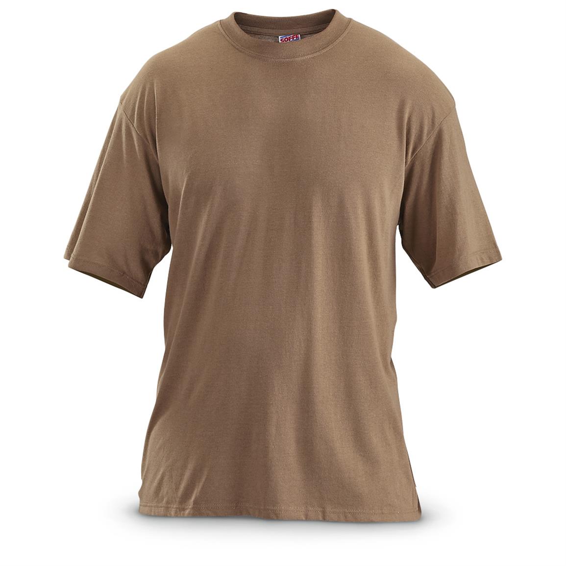 3 Military-style Moisture-wicking T-shirts - 640792, Underwear & Base ...
