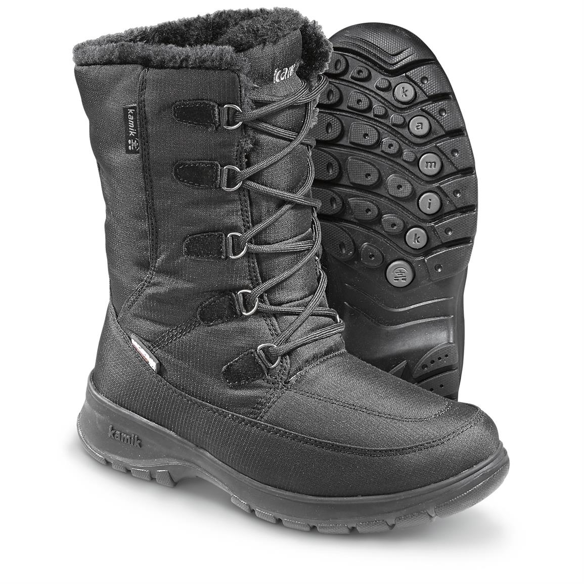 Kamik Womens Brooklyn Waterproof Winter Boots Black 640818 Winter And Snow Boots At Sportsman 5796