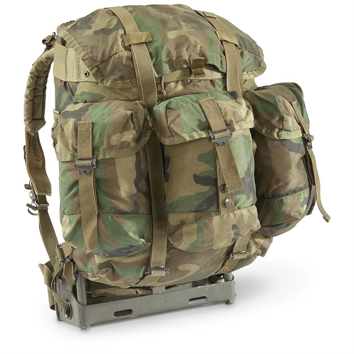 U.S. Military Surplus Alice Pack with Straps, Used - 640904, Rucksacks ...