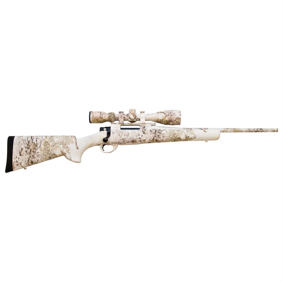 LSI Howa Hogue Snowking Package, Bolt Action, .22-250 Remington, Centerfire, HGK61207SNW, 682146357684, Nikko Stirling 4-16x44 Scope