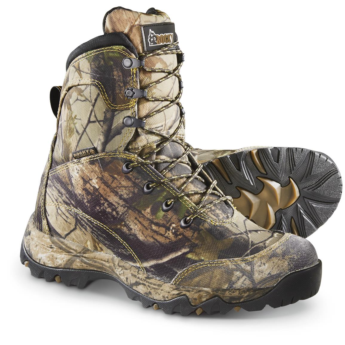 Rocky GameSeeker Hunting Boots, Realtree APG - 641274, Hunting Boots at ...
