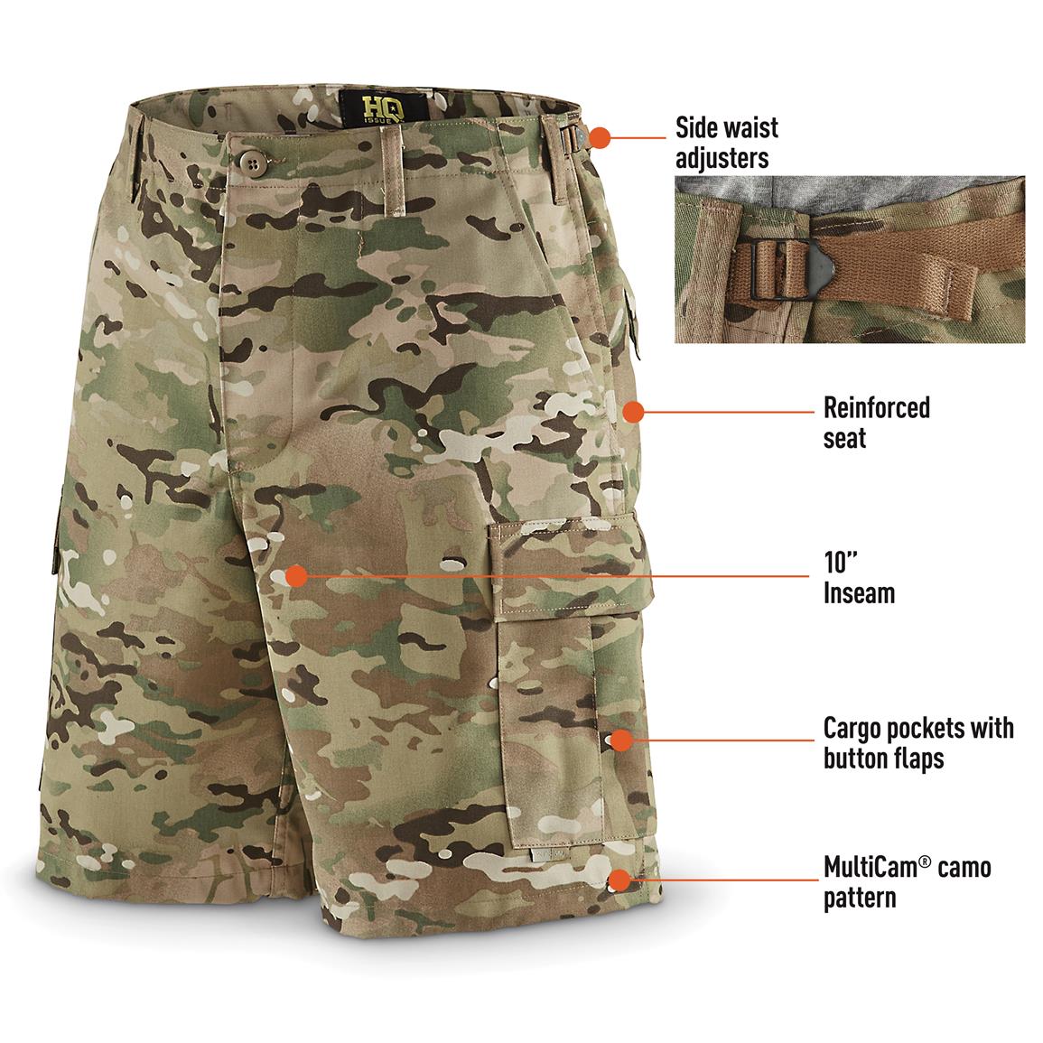 MultiCam BDU Cargo Shorts 