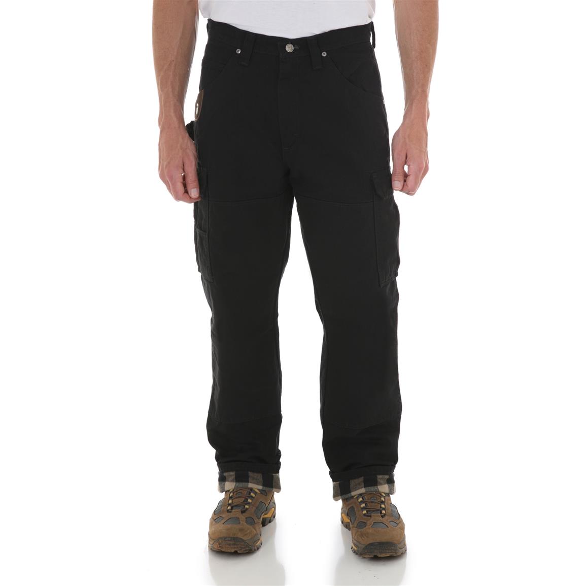 wrangler riggs flannel lined pants