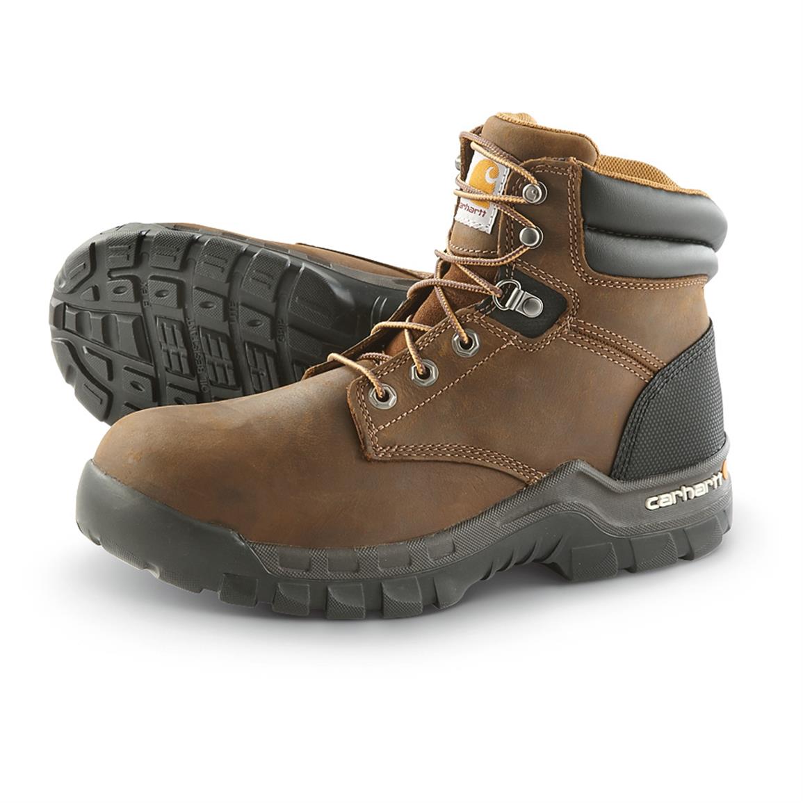 Carhartt Men's Rugged Flex Composite Toe Work Boots, Brown - 641843 ...