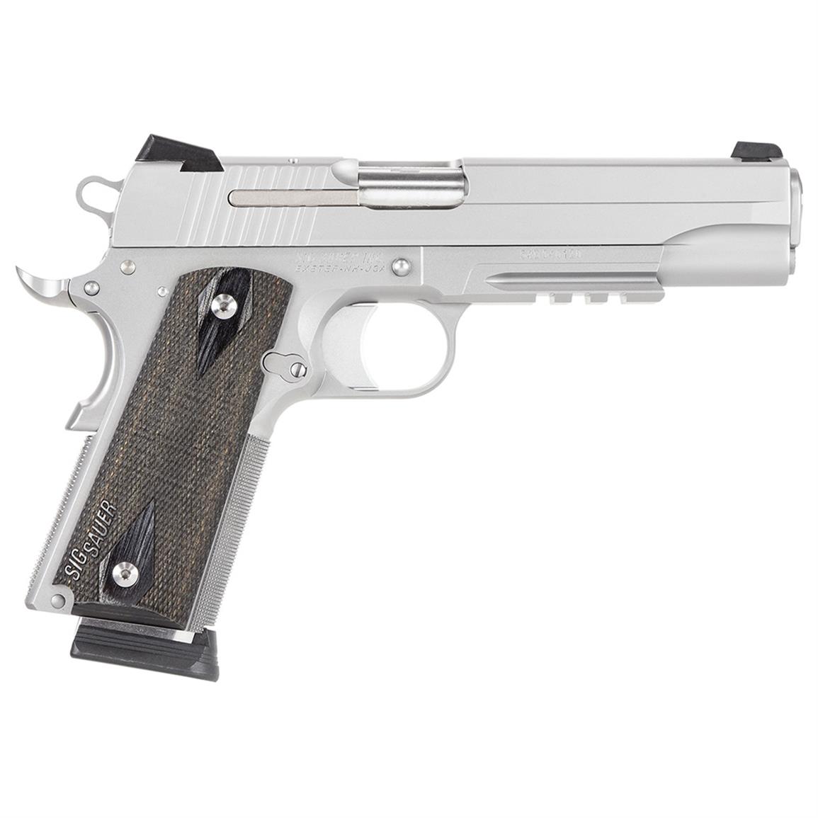 SIG SAUER 1911 Stainless Rail, Semi-Automatic, .45 ACP, 5" Barrel, 8+1 Rounds, CA Compliant