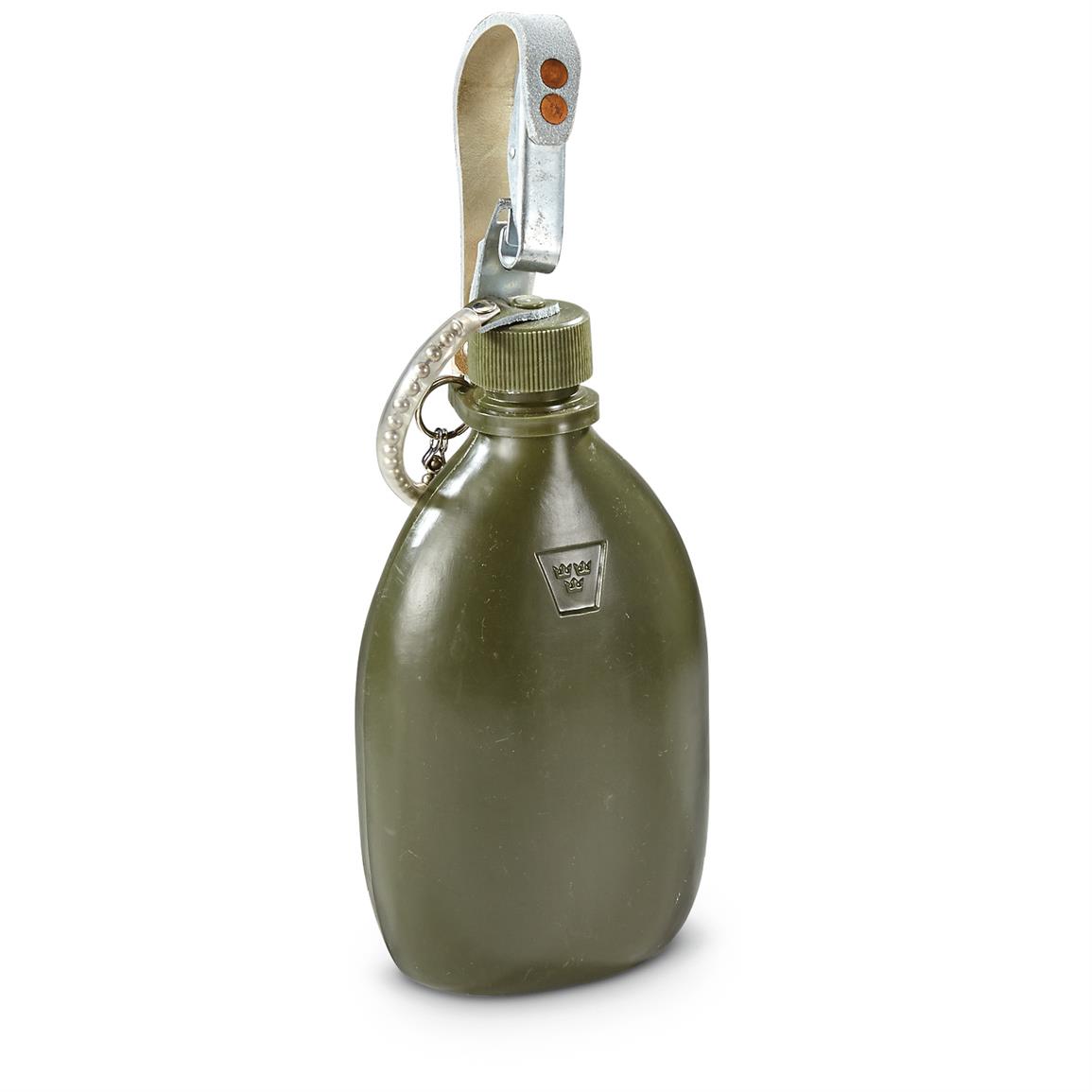 Swedish Military Surplus Canteen with Belt Hanger, 4 Pack - 642707 ...