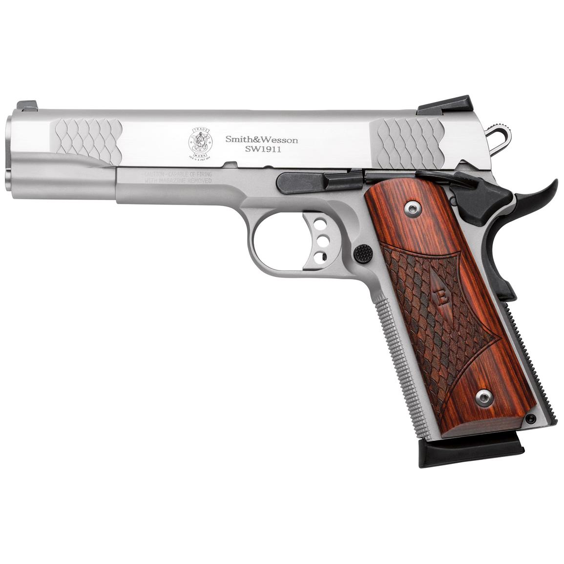 Smith & Wesson SW1911 E-Series, Semi-automatic, .45 ACP, 108482, 022188084825, Stainless Steel