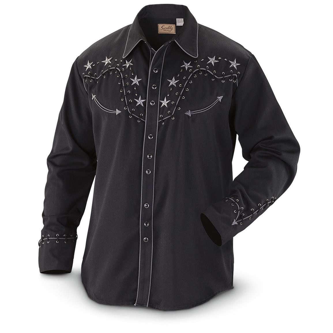 Scully Men's 853 Long-Sleeve Western Shirt - 643195, Shirts at ...