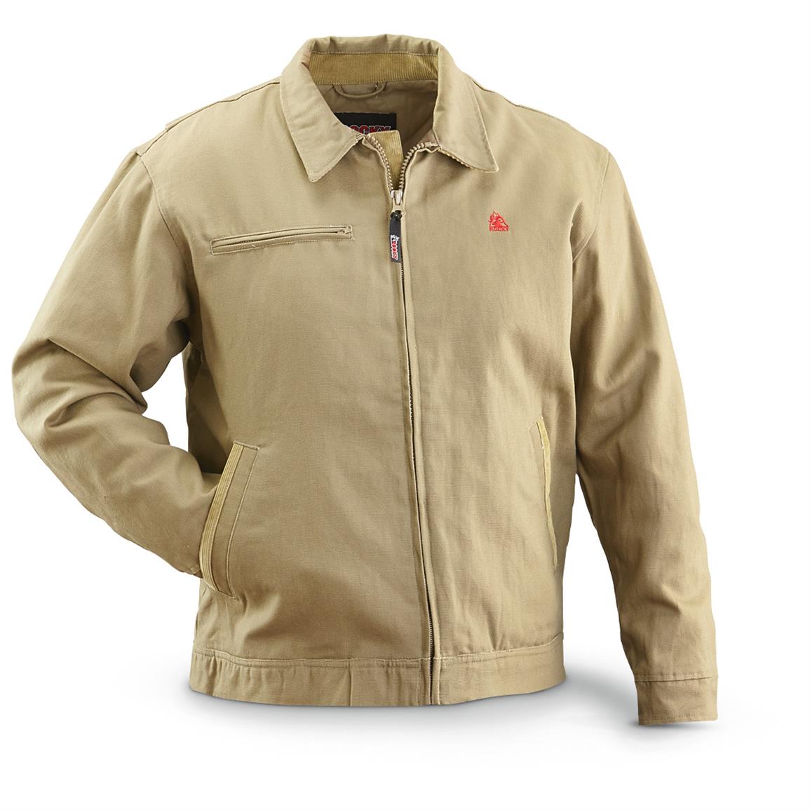 Rocky Core Men's Insulated Canvas Short Jacket - 643354, Uninsulated ...