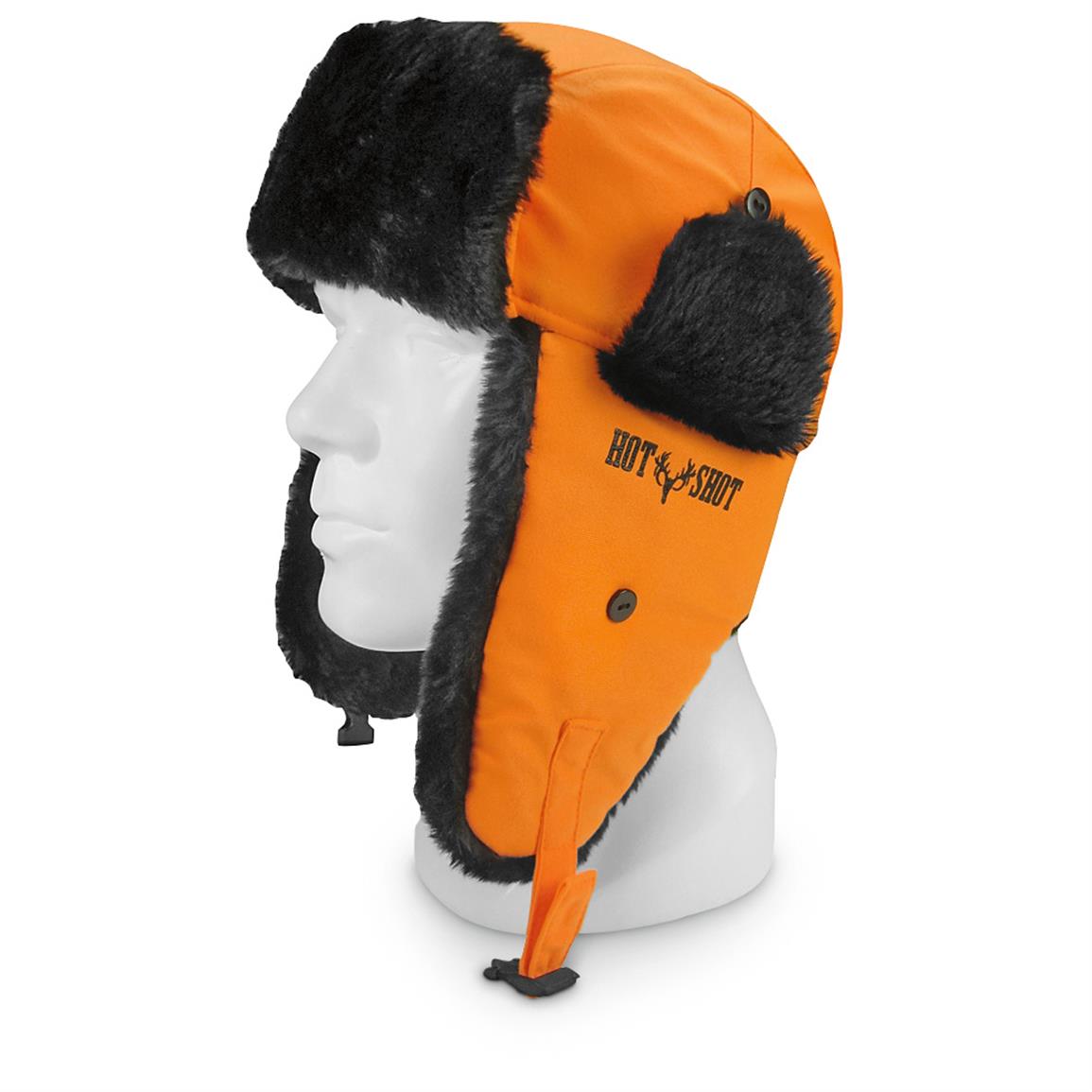 Hot Shot Sabre 80 gram Thinsulate Insulated Trapper Hat, Blaze Orange ...