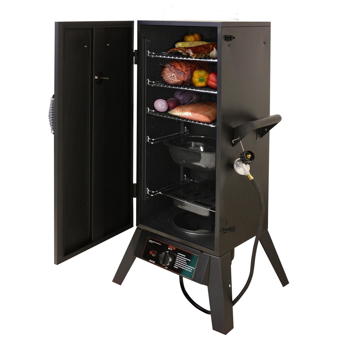 Smoke Hollow 34" Propane Wood Smoker 643761, Grills & Smokers at