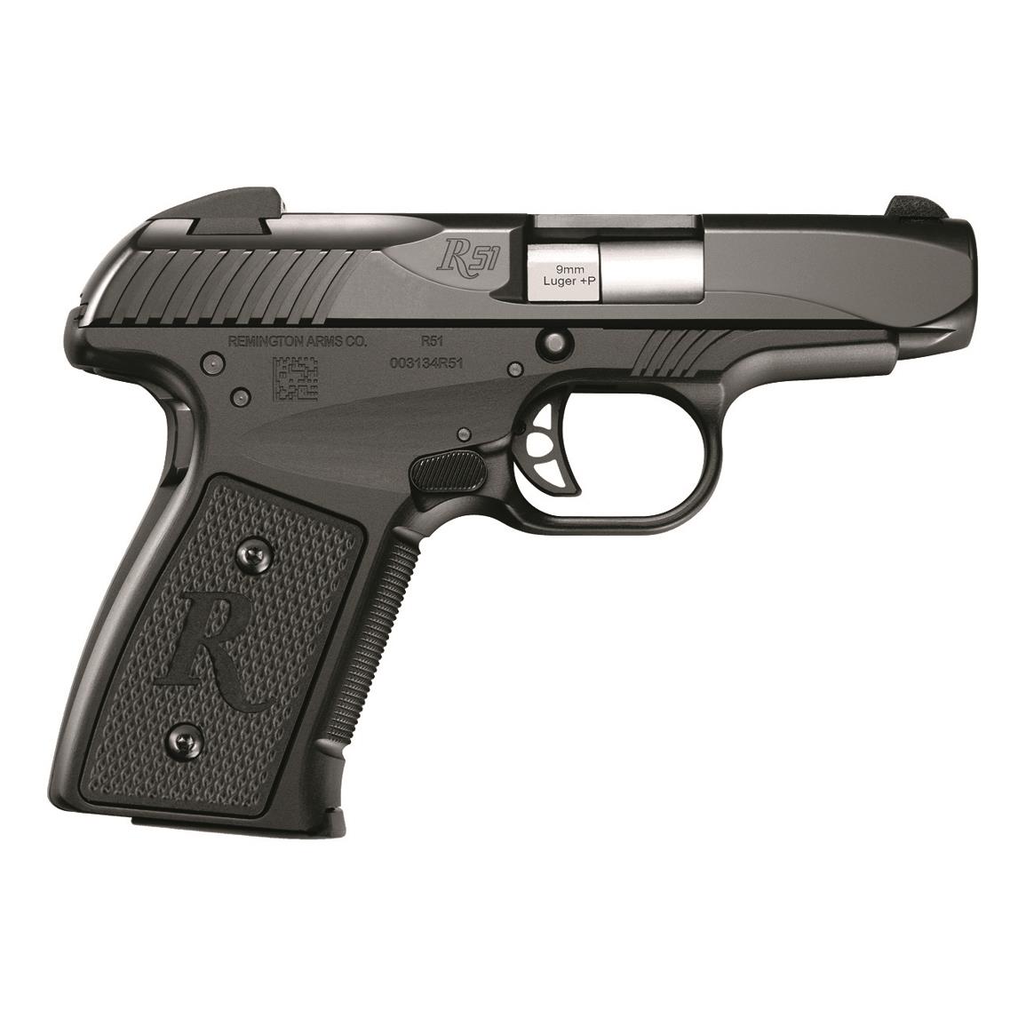 Remington R51, Semi-Automatic, 9mm+P, 3.4" Barrel, 7+1 Rounds