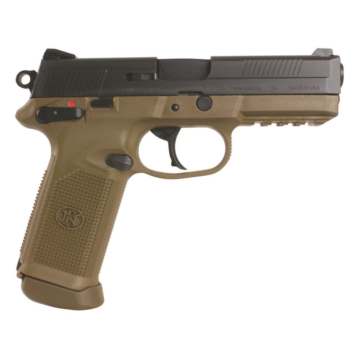 FN FNX-45, Semi-Automatic, .45 ACP, 4.5" Stainless Barrel, FDE Frame, 15+1 Rounds