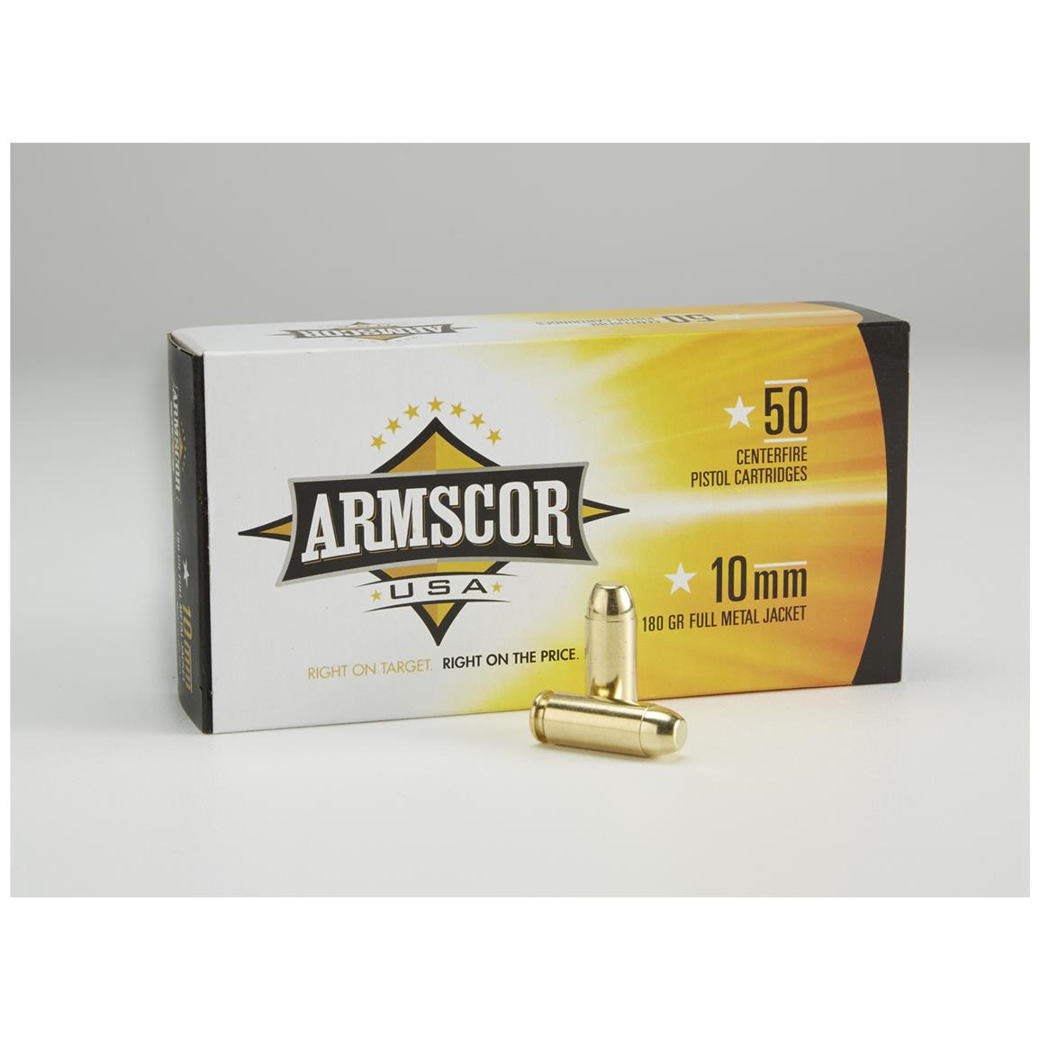 Armscor, 10mm, FMJ, 180 Grain, 50 Rounds