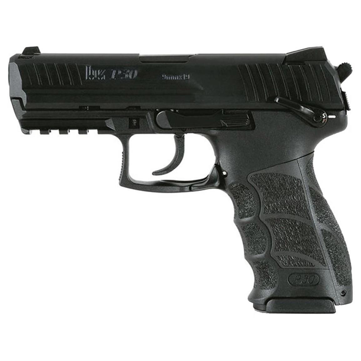 Heckler & Koch P30S Handgun, Semi-automatic, 9mm, M730903SA5, 642230247376