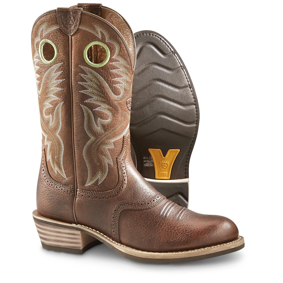 ariat round toe cowboy boots