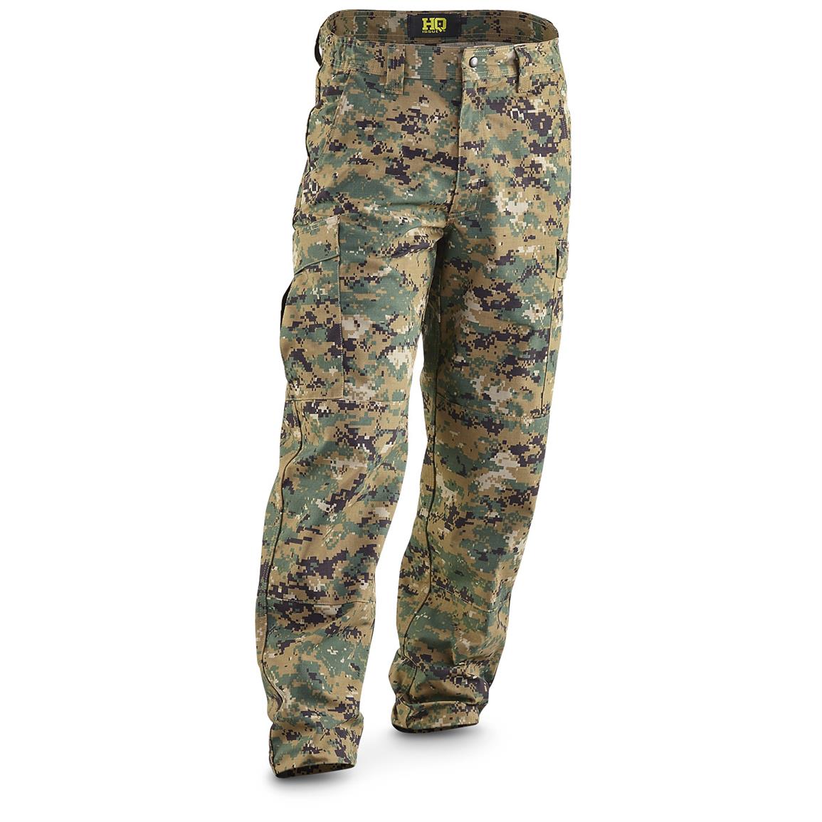 HQ ISSUE Military-Style Digital Woodland Camo BDU Pants - 648179 ...